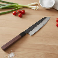 Shinrai Knives - Juego de cuchillos Damasco Kurayami de 5 piezas - Cuchillo de chef + Cuchillo para pan + Nakiri + Santoku + Cuchillo pelador Shinrai Knives Knife Set
