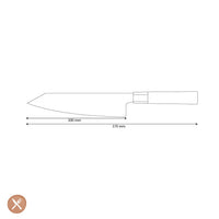 Couteaux Shinrai - Couteau Kiritsuke Kurayami Damas 20 cm Couteau Kiritsuke Couteaux Shinrai
