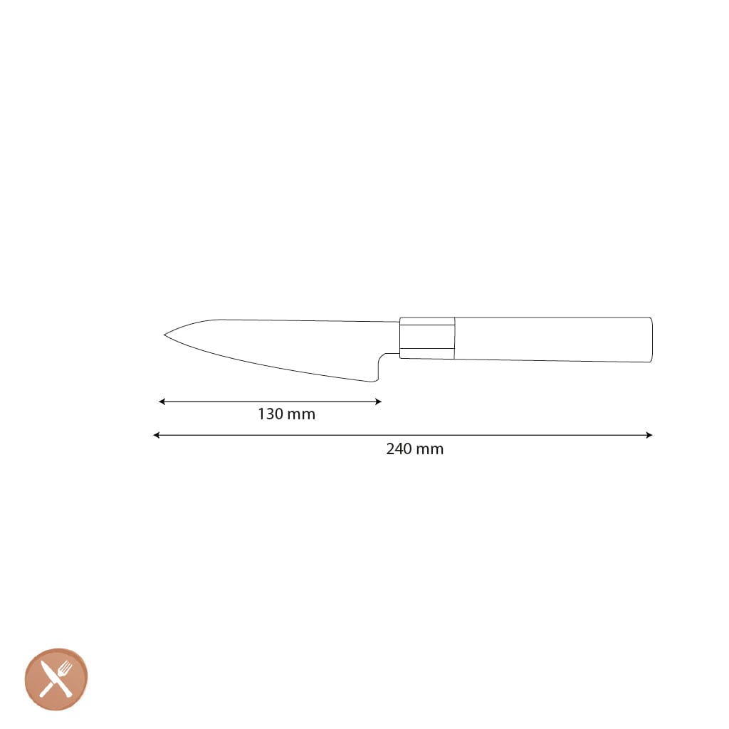 Cuchillos Shinrai - Cuchillo de Oficina Kurayami Damasco 13 cm Cuchillo de Oficina Cuchillos Shinrai