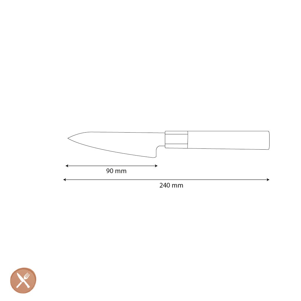 Shinrai Knives - Kurayami Damascus Schilmes 9 cm Schilmes Shinrai Knives