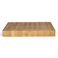 Tabla de cortar de lujo Shinrai Knives - Madera maciza de bambú - Veta transversal - 40 x 30 x 4,5 cm Tabla de cortar de bambú Shinrai Knives