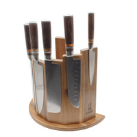 Cuchillos Shinrai - Bloque magnético para cuchillos Scalae - Bloque magnético para cuchillos de madera de acacia de Shinrai Knives