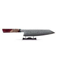 Cuchillos Shinrai - Ruby Octagon Damascus Kiritsuke 23 cm - Cuchillo Kiritsuke Edición Especial Shinrai Knives