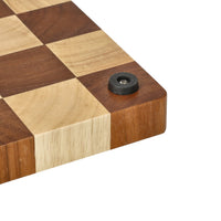 Shinrai Knives - Tabla de cortar de ajedrez de lujo - Madera de grano final - Paquete
