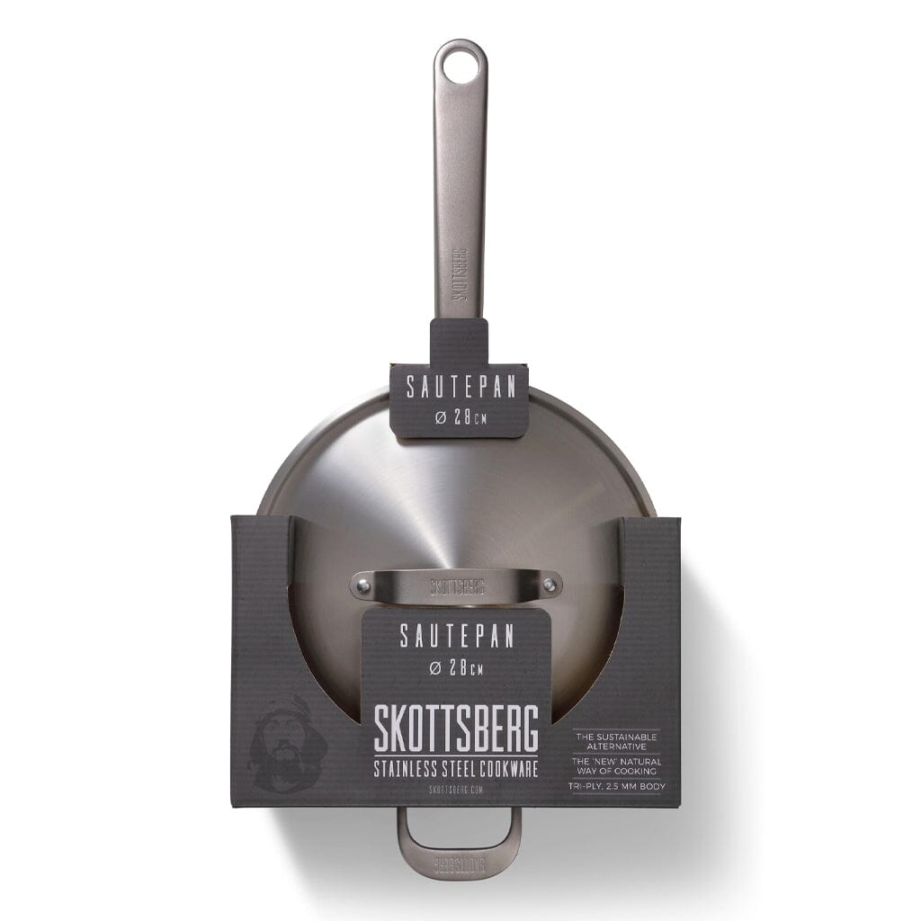 Sartén Skottsberg de acero inoxidable de 28 cm con tapa.