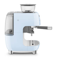 Smeg - Cafetera espresso | Azul pastel | Años 50 | Cafetera espresso manual con molinillo integrado Cafetera espresso manual Smeg