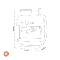 Smeg - Cafetera espresso | Azul pastel | Años 50 | Cafetera espresso manual con molinillo integrado Cafetera espresso manual Smeg