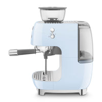 Smeg - Cafetera espresso | Azul pastel | Años 50 | Cafetera espresso manual con molinillo integrado Cafetera espresso manual Smeg