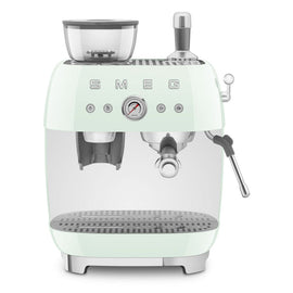 smeg - Máquina de café expreso | Verde agua | Década de 1950 | Cafetera espresso manual Smeg - Cafetera espresso | Verde agua | Años 50 | Cafetera espresso manual con molinillo integrado Cafetera espresso manual Smeg