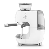Smeg - Cafetera espresso | Blanca | Años 50 | Cafetera espresso manual con molinillo de café integrado Cafetera espresso manual Smeg