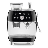 Smeg - Cafetera espresso | Negra | Años 50 | Cafetera espresso manual con molinillo de café integrado Cafetera espresso manual Smeg