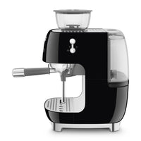 Smeg - Cafetera espresso | Negra | Años 50 | Cafetera espresso manual con molinillo de café integrado Cafetera espresso manual Smeg