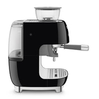 Smeg - Cafetera espresso | Negra | Años 50 | Cafetera espresso manual con molinillo de café integrado Cafetera espresso manual Smeg