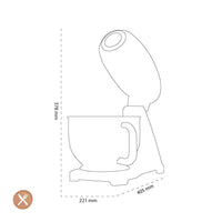 Smeg - Procesador de alimentos | Crema | Años 50 | Procesador de alimentos a todo color Procesador de alimentos Smeg