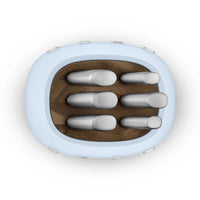 SMEG - Bloque de cuchillos con 6 cuchillos Azul pastel Juego de cuchillos con bloque Smeg