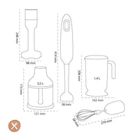Batidora de mano Smeg | Negra | Años 50 | Batidora de mano con accesorios | Paquete Plus Batidora de mano Smeg