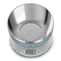 Báscula digital SMEG de 5 kg, color verde esmeralda.