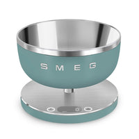 Báscula digital SMEG de 5 kg, color verde esmeralda.