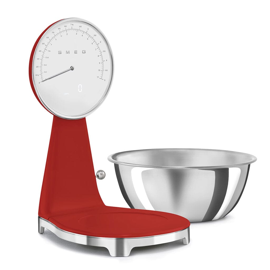 SMEG - Báscula digital de cocina roja de los años 50 Smeg