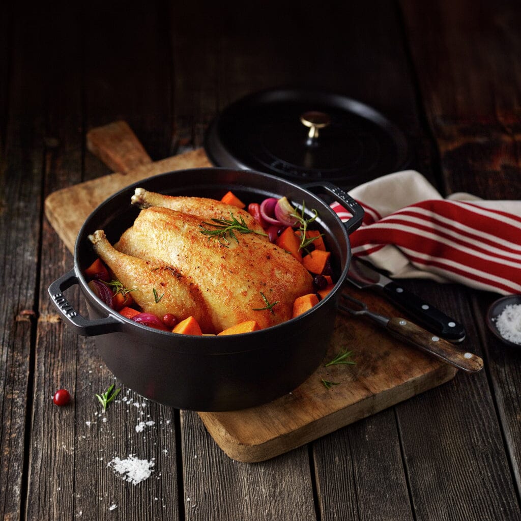 Staub - Cocotte redonda 26 cm - Staub negro
