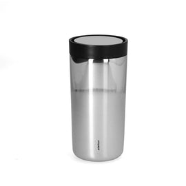 Stelton - To Go Click vaso aislado al vacío 0,4 l acero Stelton - Termo de acero inoxidable para llevar de 0,4 l.