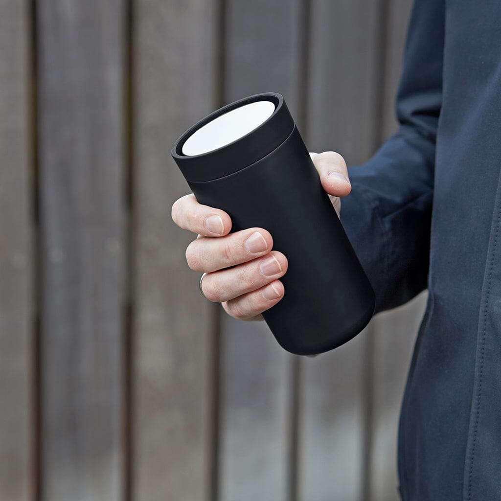 Stelton - Vaso con aislamiento al vacío To Go Click 0,4 l negro Stelton
