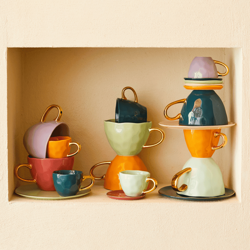Cultura de la naturaleza urbana - Buenos días - Taza de capuchino - Cultura de la naturaleza urbana azul y verde