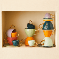 Cultura de la naturaleza urbana - Buenos días - Taza de capuchino - Cultura de la naturaleza urbana azul y verde