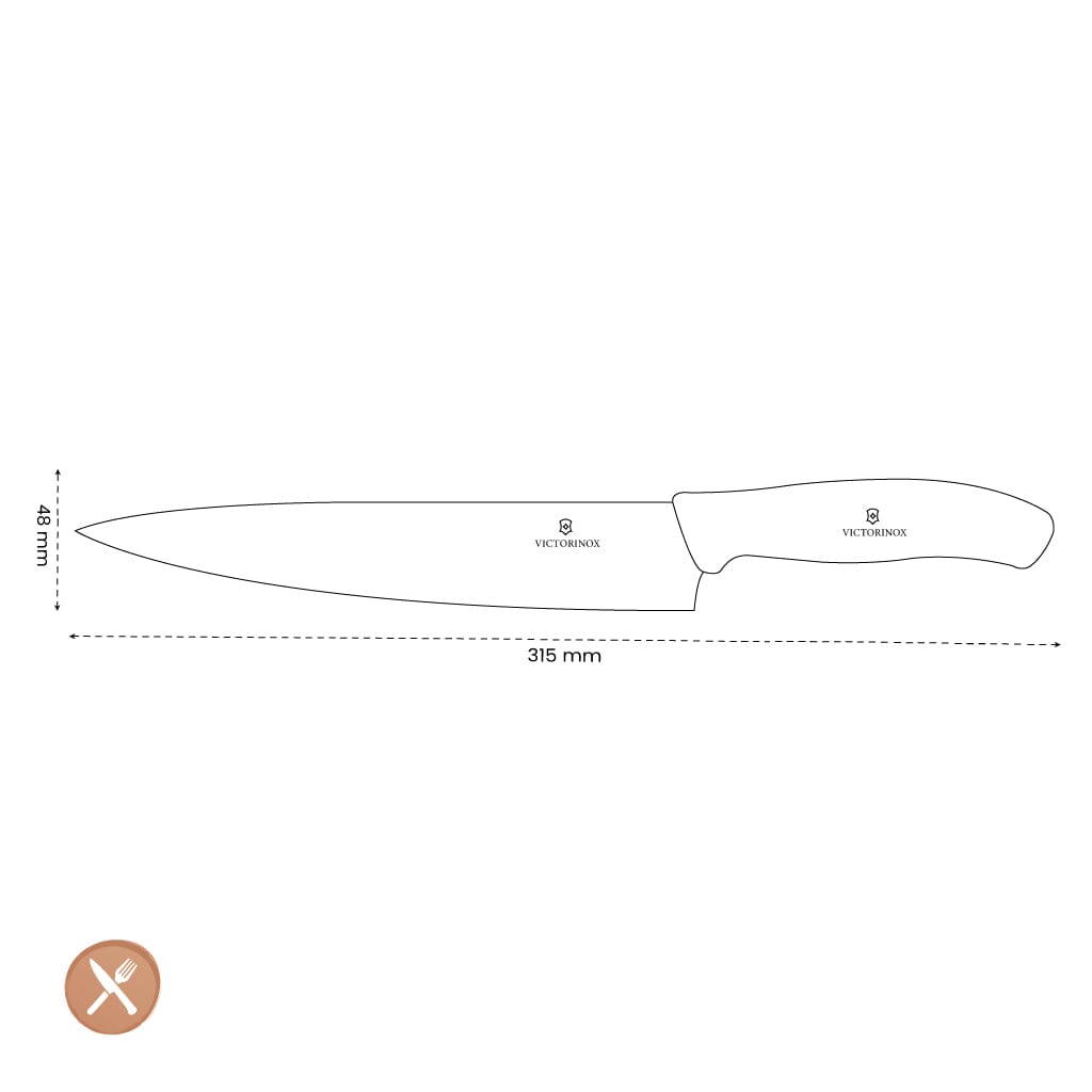 Victorinox - Cuchillo de chef Swiss Classic negro 22 cm Victorinox