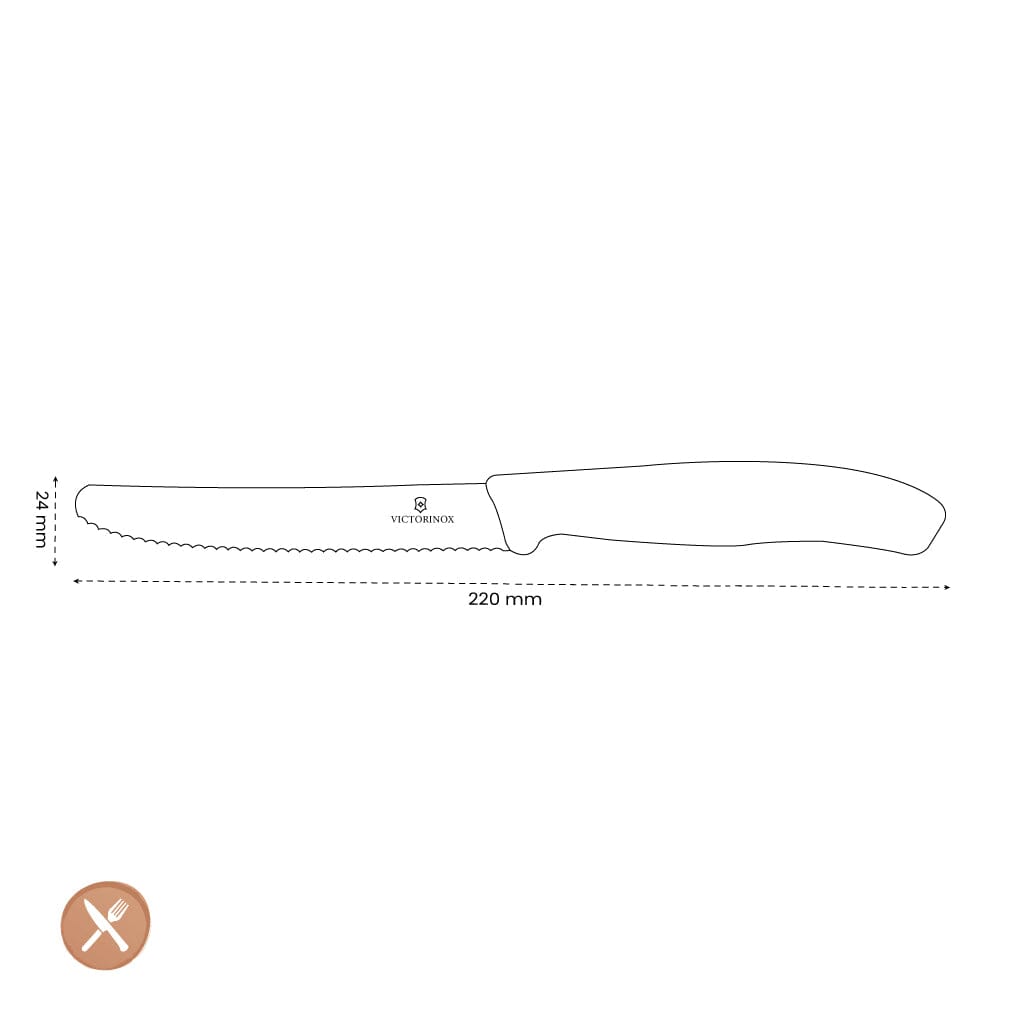 Victorinox - Cuchillo para tomates Swiss Classic Naranja 11 cm Victorinox