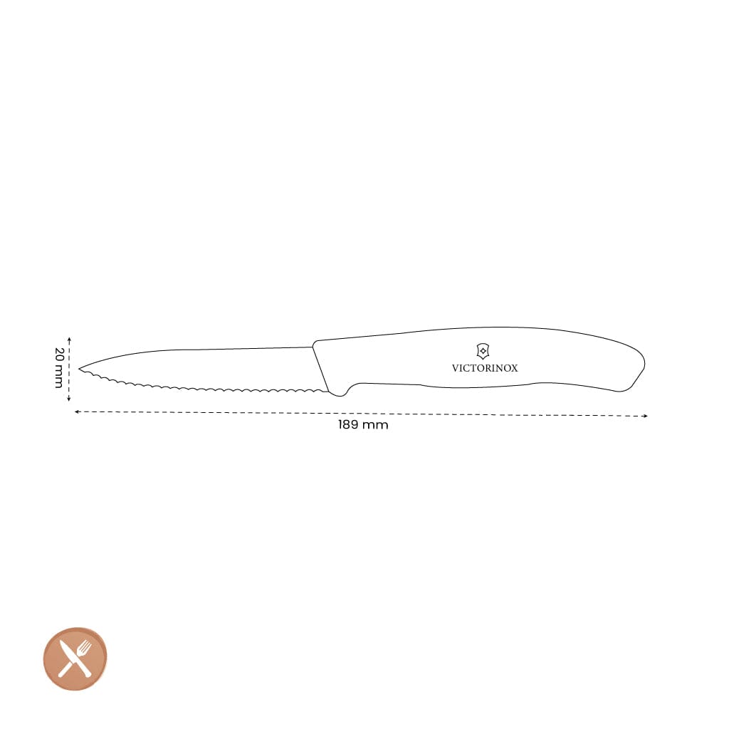 Victorinox - Cuchillo para tomates Swiss Classic Negro 8 cm Victorinox