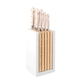 Wusthof - Juego de cuchillos Classic Color de 7 piezas con bloque de Sal Rosa del Himalaya Wusthof - Juego de cuchillos Classic Colour de 7 piezas con bloque Juego de cuchillos con sal rosa del Himalaya Wusthof