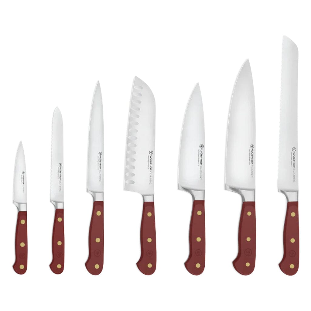 Wusthof - Juego de cuchillos Classic Colour de 7 piezas con bloque Tasty Sumac Juego de cuchillos con bloque Wusthof