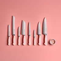 Wusthof - Cuchillo de chef Classic Color 20 cm Cuchillo de chef con sal rosa del Himalaya Wusthof
