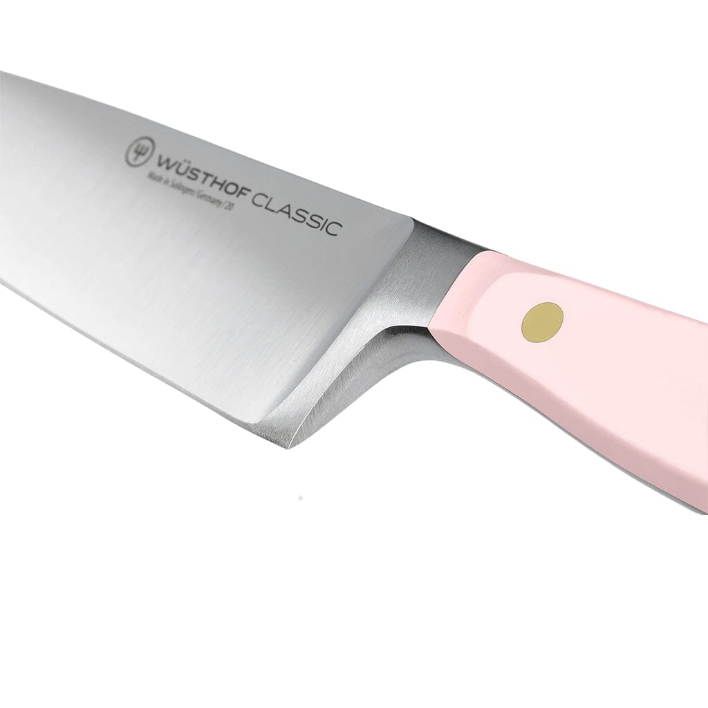 Wusthof - Cuchillo de cocinero Classic Color 20 cm Cuchillo de cocinero con sal rosa del Himalaya Wusthof