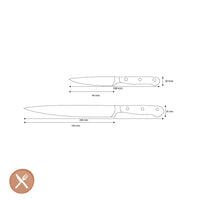 Wüsthof - Juego de cuchillos Classic Ikon de 2 piezas - Cuchillo flexible para filetear + cuchillo para pelar Juego de cuchillos Wüsthof