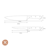 Wüsthof - Juego de cuchillos Classic Ikon de 2 piezas - Cuchillo de chef + cuchillo para filetear Juego de cuchillos Wüsthof
