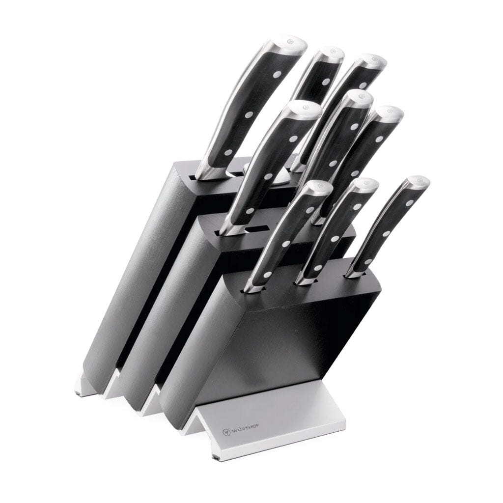 Wusthof - Juego de cuchillos Classic Ikon de 9 piezas con bloque de cuchillos negro Juego de cuchillos con bloque Wusthof