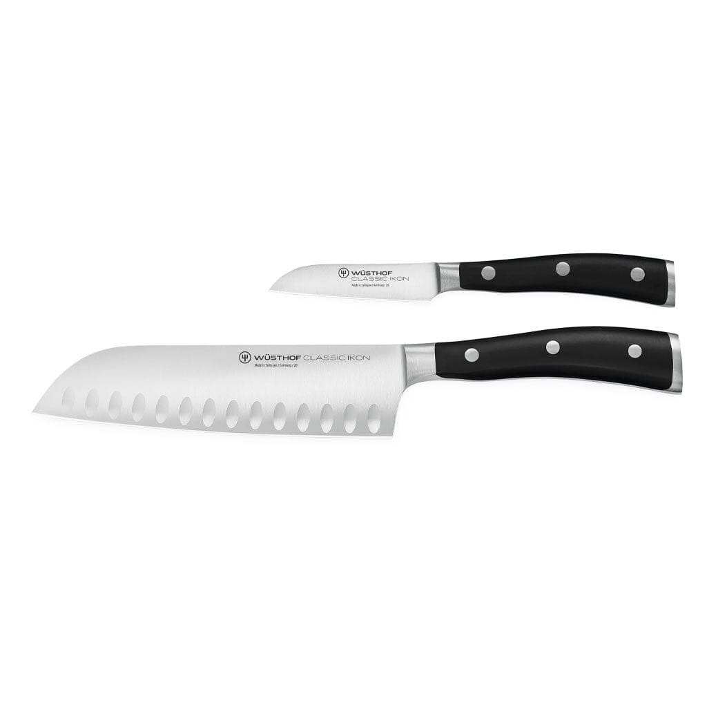 Wusthof - Juego de cuchillos Santoku + cuchillo para verduras Classic Ikon Wusthof