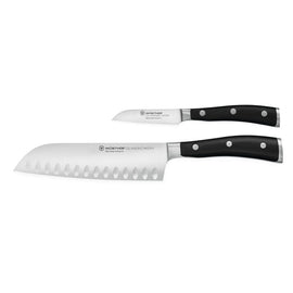 Wusthof - Cuchillo Santoku + Cuchillo para verduras Classic Ikon Wusthof - Juego de cuchillos Santoku + cuchillo para verduras Classic Ikon Wusthof