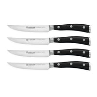 Wusthof - Juego de cuchillos para carne Classic Ikon Juego de cuchillos de 4 piezas Wusthof