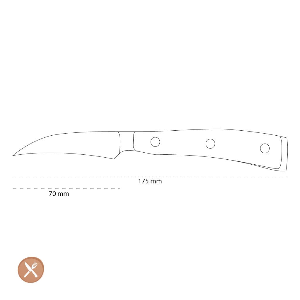 Wusthof - Cuchillo de viaje Classic Ikon de 7 cm Cuchillo de viaje Wusthof
