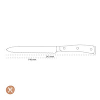 Wusthof - Classic Ikon Cuchillo para salchichas con filo ondulado 14 cm Cuchillo para carne Wusthof