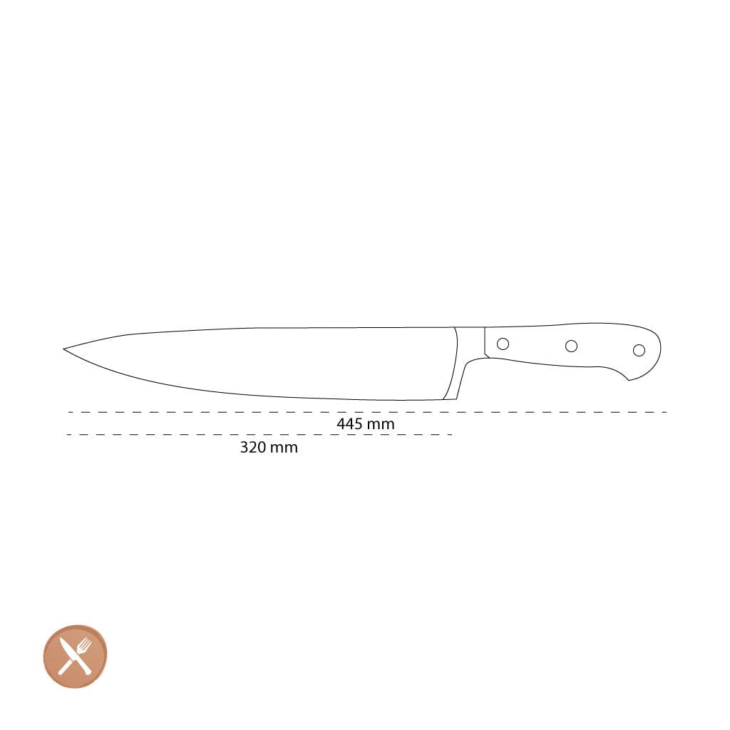 Wusthof - Cuchillo de cocinero clásico de 32 cm Cuchillo de cocinero Wusthof