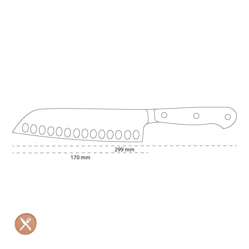 Wusthof - Santoku clásico con hoyuelos Cuchillo Santoku de 17 cm Wusthof