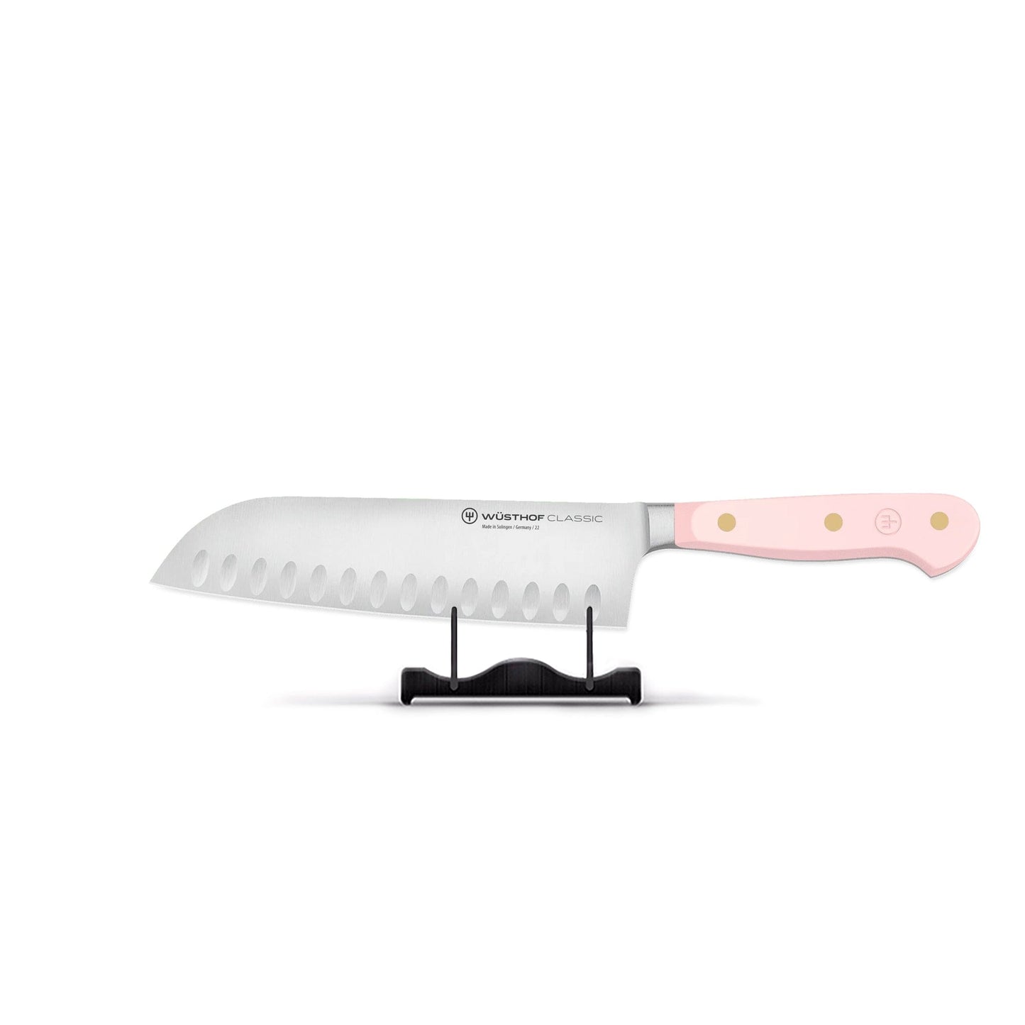 Wusthof - Cuchillo Santoku Clásico Sal Rosa del Himalaya 17 cm Cuchillo Santoku Wusthof