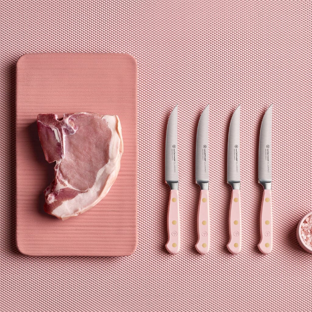 Wusthof - Cuchillo para carne clásico con sal rosa del Himalaya, 12 cm.