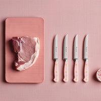 Wusthof - Cuchillo para carne clásico con sal rosa del Himalaya, 12 cm.