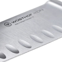 Wusthof - Ikon Santoku con hendiduras 17 cm - Mango de madera Cuchillo Santoku Wusthof