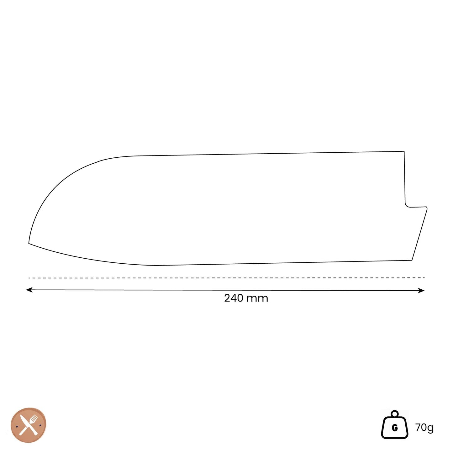 Yaxell - Protector de cuchillo Kantana para cuchillo Kiritsuke 20 cm Protector de cuchillo Yaxell